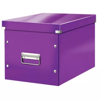 LEITZ Štvorcová krabica Click&Store, veľkosť L (A4), purpurová