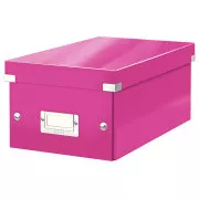 LEITZ Krabica na DVD Click&Store, ružová