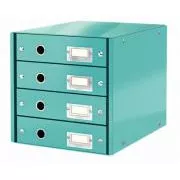 LEITZ Zásuvkový box Click&Store, 4 zásuvky, ľadovo modrá