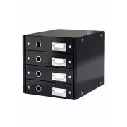 LEITZ Zásuvkový box Click&Store, 4 zásuvky, čierna