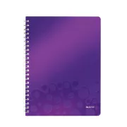 LEITZ Blok WOW A4, PP, linka, purpurová