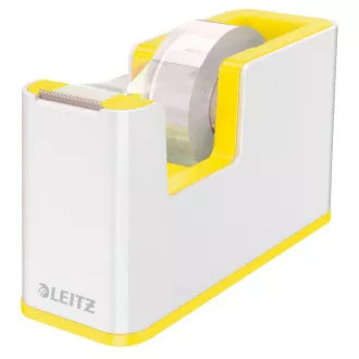 LEITZ Odvíjač pásky WOW, biela/žltá LEITZ Odvíjač pásky WOW, biela/žltá