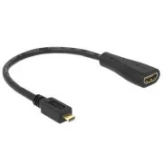 Delock Kábel High Speed HDMI s Ethernetom - micro D samec > A samica