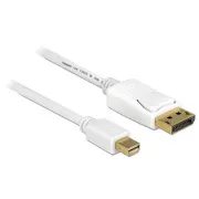 Delock kábel mini Displayport samec > Displayport samec 3 m, biely