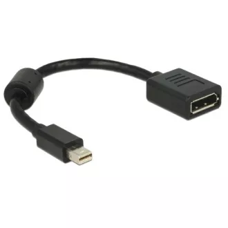 Delock adaptér mini Displayport samec > Displayport samica, čierny