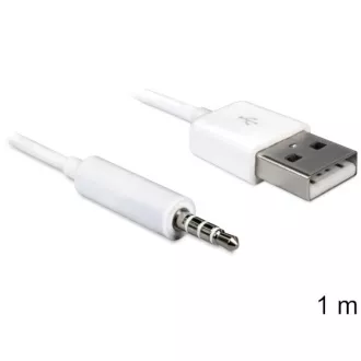 Delock Cable USB-A samec > Stereo jack 3.5 mm samec 4 pin IPod Shuffle 1 m