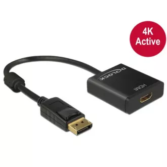 Delock Adaptér Displayport 1.2 samec > HDMI samica 4K aktívny čierny