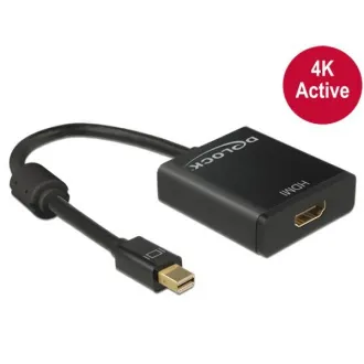 Delock adaptér mini Displayport 1.2 samec > HDMI samica 4K aktívny čierny Delock adaptér mini Displayport 1.2 samec > HDMI samica 4K aktívny čierny