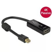Delock Adaptér mini Displayport 1.2 samec > HDMI samica 4K pasívny čierny