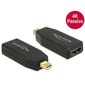 Delock adaptér mini Displayport 1.2 samec > HDMI samica 4K pasívny čierny