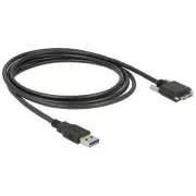 Delock kábel USB 3.0 typ A samec > USB 3.0 typ Micro-B samec so skrutkami 1m
