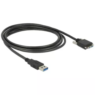 Delock kábel USB 3.0 typ A samec > USB 3.0 typ Micro-B samec so skrutkami 1m