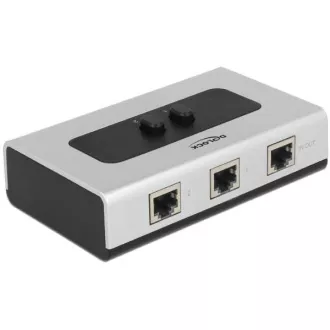 Delock Switch RJ45 10/100/1000 Mb/s 2 porty manuálne - obojsmerný