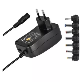 Emos univerzálny napájací zdroj pulzný N3112, 3-12 V / 1.5 A max., s hrebienkom, USB