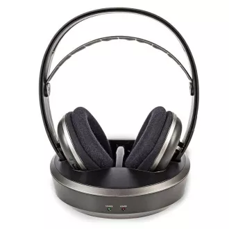 Nedis HPRF210BK - Bezdrôtové Slúchadlá | Rádiová Frekvencia (RF) | Over-ear | Nabíjacia Základňa | Čierna / Strieborná Nedis HPRF210BK - Bezdrôtové Slúchadlá | Rádiová Frekvencia (RF) | Over-ear | Nabíjacia Základňa | Čierna / Strieborná