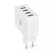 Nedis WCHAU481AWT- Sieťová Nabíjačka | 24 W | Funkcia rýchleho nabíjania | 4x 2.4 A | 4 výstupy | 4x USB-A | Biela
