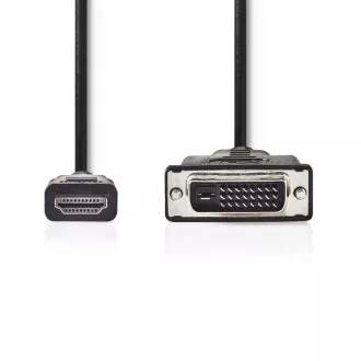 Nedis CCGB34800BK30 - Kábel HDMI - DVI | HDMI Konektor - DVI-D 24+1-Pin Zástrčka | 3 m | Čierna farba
