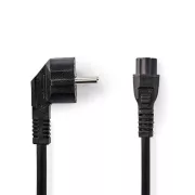 Nedis CEGB10100BK20 - Napájací Kábel | Uhlová zástrčka Schuko - IEC-320-C5 | 2 m | Čierna farba
