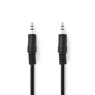 Nedis CAGB22000BK20 - Stereofónny Audio Kábel | 3,5mm Zástrčka - 3,5mm Zástrčka | 2 m | Čierna farba