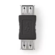 Nedis CCGB60900BK - USB 2.0 Adaptér | A Zásuvka - A Zásuvka | Čierna farba