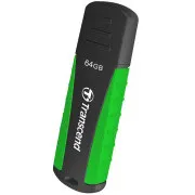 Transcend 64GB JetFlash 810, USB 3.1 (Gen 1) flash disk, čierno/zelený, odolá nárazu, tlaku, prachu aj vode