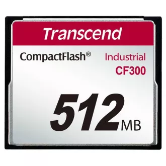 Transcend 512MB INDUSTRIAL CF300 CF CARD, High Speed 300X pamäťová karta (SLC)