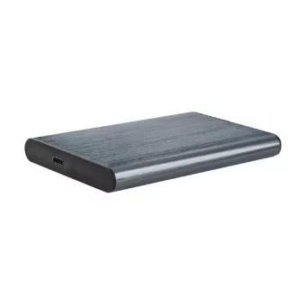 Gembird Externý box pre 2,5" disky, USB 3.1, Type-C, brúsený hliník, sivý