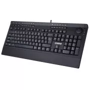 Crono CK2111 - multimediálna klávesnica, CZ/SK, USB, čierna