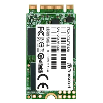 TRANSCEND MTS420S 240 GB SSD disk M.2 2242, SATA III (3D TLC), 500 MB/s R, 430 MB/s W - Rozbalené