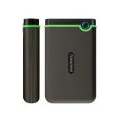 TRANSCEND 4TB StoreJet 25M3S SLIM, 2.5”, USB 3.0 (3.1 Gen 1) Externý Anti-Shock disk, tenký profil, šedo/zelený