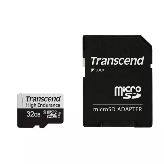 Transcend 32GB microSDXC 350V UHS-I U1 (Class 10) High Endurance pamäťová karta, 95MB/s R, 40MB/s W