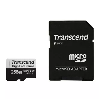 Transcend 256GB microSDXC 350V UHS-I U1 (Class 10) High Endurance pamäťová karta, 95MB/s R, 40MB/s W