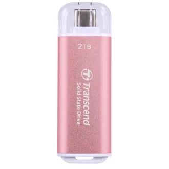 Transcend ESD300P 2TB, External SSD, USB 10Gbps, Type C, 1050MB/R, 950MB/W, ružový