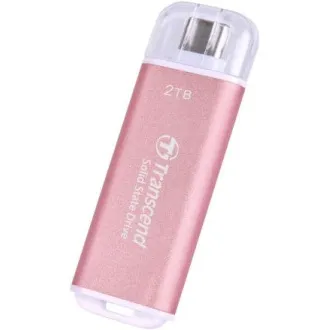 Transcend ESD300P 2TB, External SSD, USB 10Gbps, Type C, 1050MB/R, 950MB/W, ružový