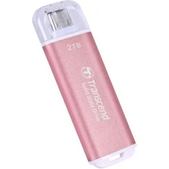 Transcend ESD300P 2TB, External SSD, USB 10Gbps, Type C, 1050MB/R, 950MB/W, ružový