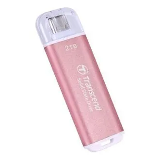 Transcend ESD300P 2TB, External SSD, USB 10Gbps, Type C, 1050MB/R, 950MB/W, ružový