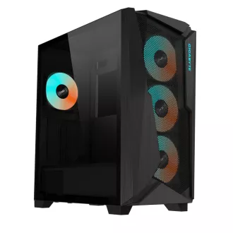 GIGABYTE skriňa case GB-C301G, RGB Lighting, bez zdroja, transparentný bok, Mid tower