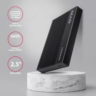 AXAGON EE25-GTR, USB-C 10Gbps - SATA 6G 2.5" RIBBED box, čierny AXAGON EE25-GTR, USB-C 10Gbps - SATA 6G 2.5" RIBBED box, čierny