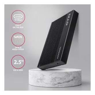 AXAGON EE25-GTR, USB-C 10Gbps - SATA 6G 2.5" RIBBED box, čierny AXAGON EE25-GTR, USB-C 10Gbps - SATA 6G 2.5" RIBBED box, čierny