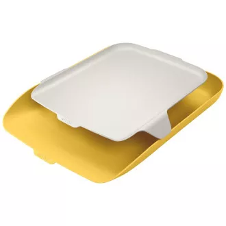 LEITZ Odkladač na dokumenty s organizérom Cosy, teplá žltá