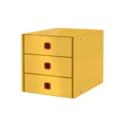 LEITZ Zásuvkový box Click&Store COSY, 3 zásuvky, teplá žltá