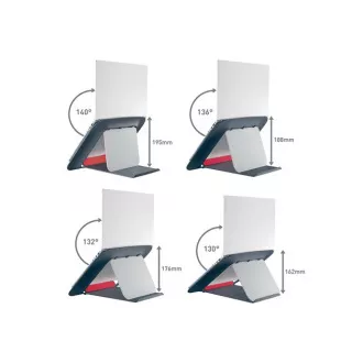 LEITZ Nastaviteľný stojan pod notebook ERGO Cosy, zamatovo šedá