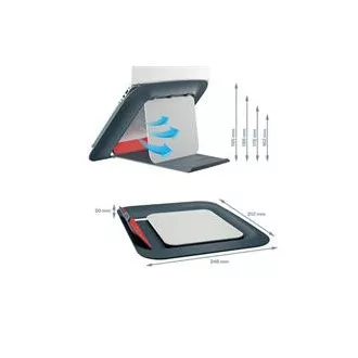 LEITZ Nastaviteľný stojan pod notebook ERGO Cosy, zamatovo šedá