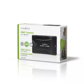 Nedis VCON3463BK - HDMI™ Prevodník | SCART Zásuvka | Výstup HDMI ™ | 1cestný | 1080p | 1.2 Gbps | ABS | Čierna