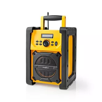 Nedis RDFM3100YW - FM Rádio na stavenisko | 15 W | Bluetooth® | IPX5 | Držadlo | Čierna / Žltá Nedis RDFM3100YW - FM Rádio na stavenisko | 15 W | Bluetooth® | IPX5 | Držadlo | Čierna / Žltá