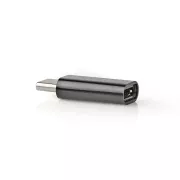 Nedis CCGB60910BK - USB-C Adaptér| USB 2.0 | USB-C™ Zástrčka | USB Micro-B Zásuvka | 480 Mbps | Okrúhly | Poniklované