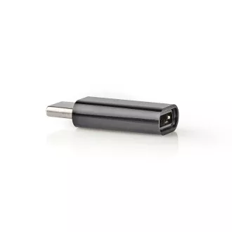 Nedis CCGB60910BK - USB-C Adaptér| USB 2.0 | USB-C™ Zástrčka | USB Micro-B Zásuvka | 480 Mbps | Okrúhly | Poniklované