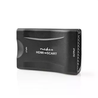 Nedis VCON3461BK - HDMI™ Prevodník | Vstup HDMI ™ | SCART Zásuvka | 1cestný | 1080p | 1.2 Gbps | ABS | Čierna
