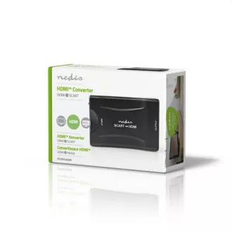 Nedis VCON3461BK - HDMI™ Prevodník | Vstup HDMI ™ | SCART Zásuvka | 1cestný | 1080p | 1.2 Gbps | ABS | Čierna