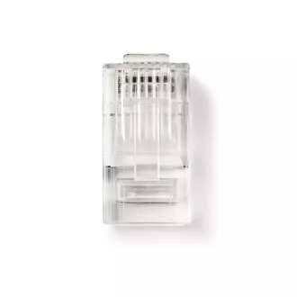 Nedis CCGB89305TP - RJ45 konektor| Zástrčka | Lanko UTP CAT6 | Priamy | Pozlátené | 10 kusov | PVC | Transparentné | Box